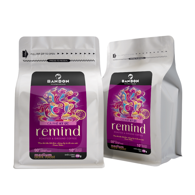 Mật ong chín Honimore Hoa Yên Bạch 500g + Cà phê rang xay nguyên chất mộc sạch Bandon Remind 250g