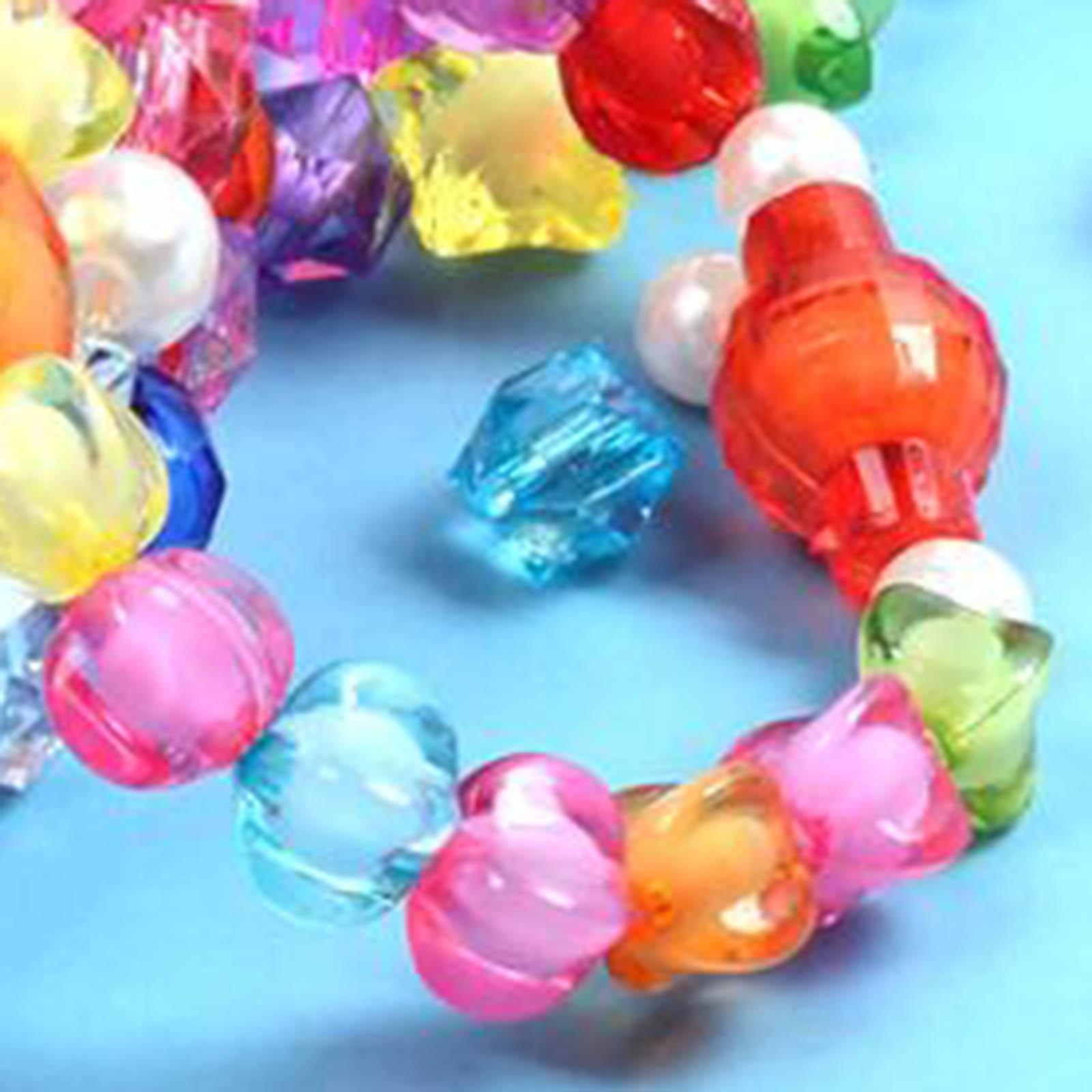 Acrylic Seed Beads Kit, Colorful Beading Supplies Number Beads Mini Pony Beads Kit for Bracelet Beads DIY Jewelry Making Birthday Beading