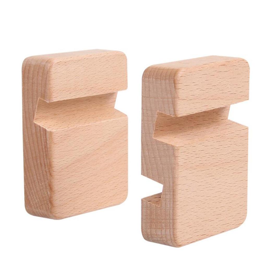 Desktop Wood Cell Phone Holder, Natural Wooden Phone Stand, Portable Smartphone Bracket for All Kinds of Phone