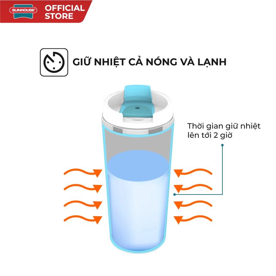 Bình Cách Nhiệt BIOZONE 500 ml KB-WA500P màu Trắng Xanh, Trắng Đỏ