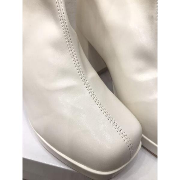 Hàng cao cấp Bốt Da Nữ Cao Cấp Boots Cổ Ngắn Độn Đế Thời Trang Phong Cách Mới (ảnh thật EMY)