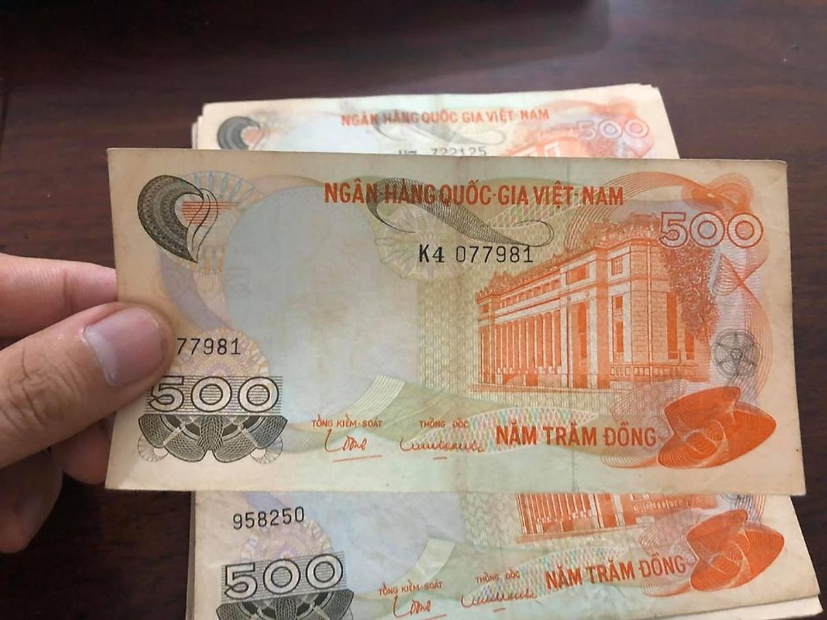 Tiền cổ 500 đồng Hoa Văn Việt Nam, sản phẩm là tiền xưa thật  100%, phù hợp để sưu tập  - tặng kèm túi nilon PASA NUMIS để bảo quản