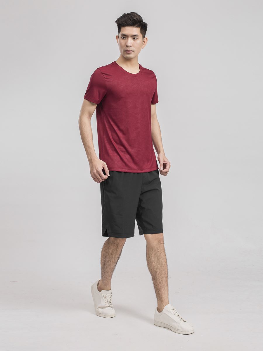 Áo T-shirt Nam, Áo Thun Nam Thể Thao Aristino ATS020S9 Trẻ Trung Thanh Lịch, Mặt Vải Họa Tiết Jacquard Dệt Tinh Tế, Hiện Đại - Hàng Chính Hãng