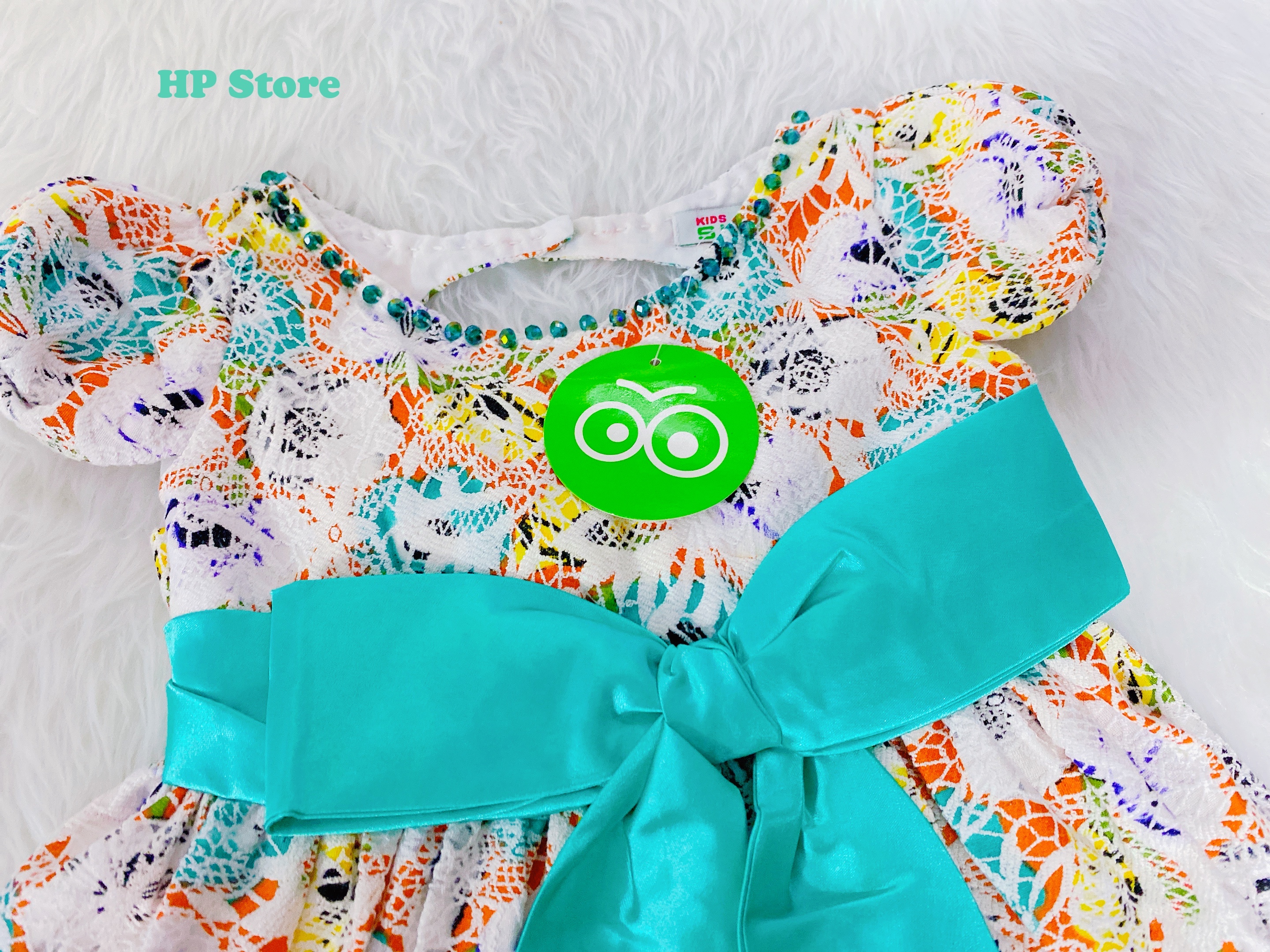 Đầm Bé Gái Size 7-24Kg, 5 Tháng Đến 6,5 Tuổi Công Chúa Hoa Phối Nơ Đính Ngọc, Đầm Dự Tiệc SUMI
