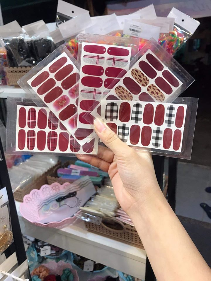 Combo 5 set Sticker dán móng tay trang trí 3D ( Giao mẫu ngẫu nhiên)