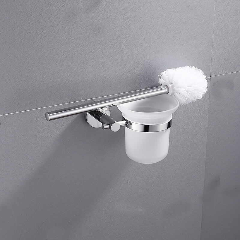 Bộ chổi cọ &amp; kệ đỡ toilet inox 304