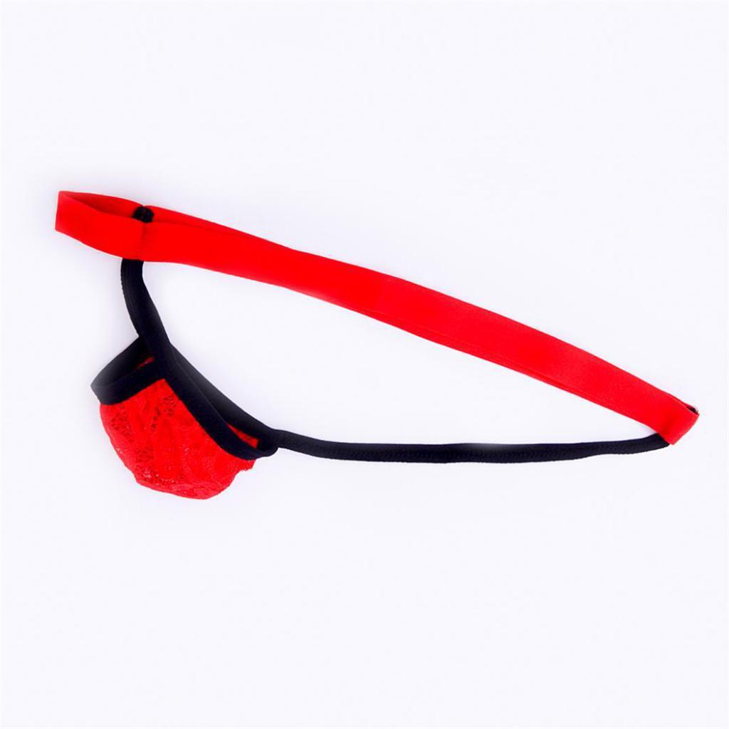 2-6pack Mens Sexy Mini Lace See-through Pouch G-string T-back Briefs Underwear