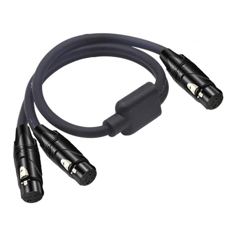 XLR to Dual XLR Y Cord Balanced Microphone Adaptor Patch Cable