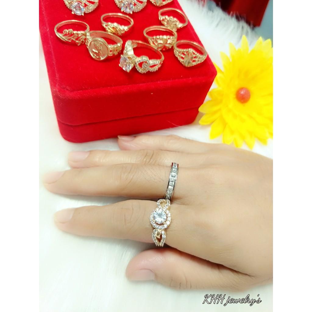 Nhẫn kiểu xoàn Vonfram cao cấp- Dùng tắm rửa thoải mái không phai màu, bao dùng 5 năm