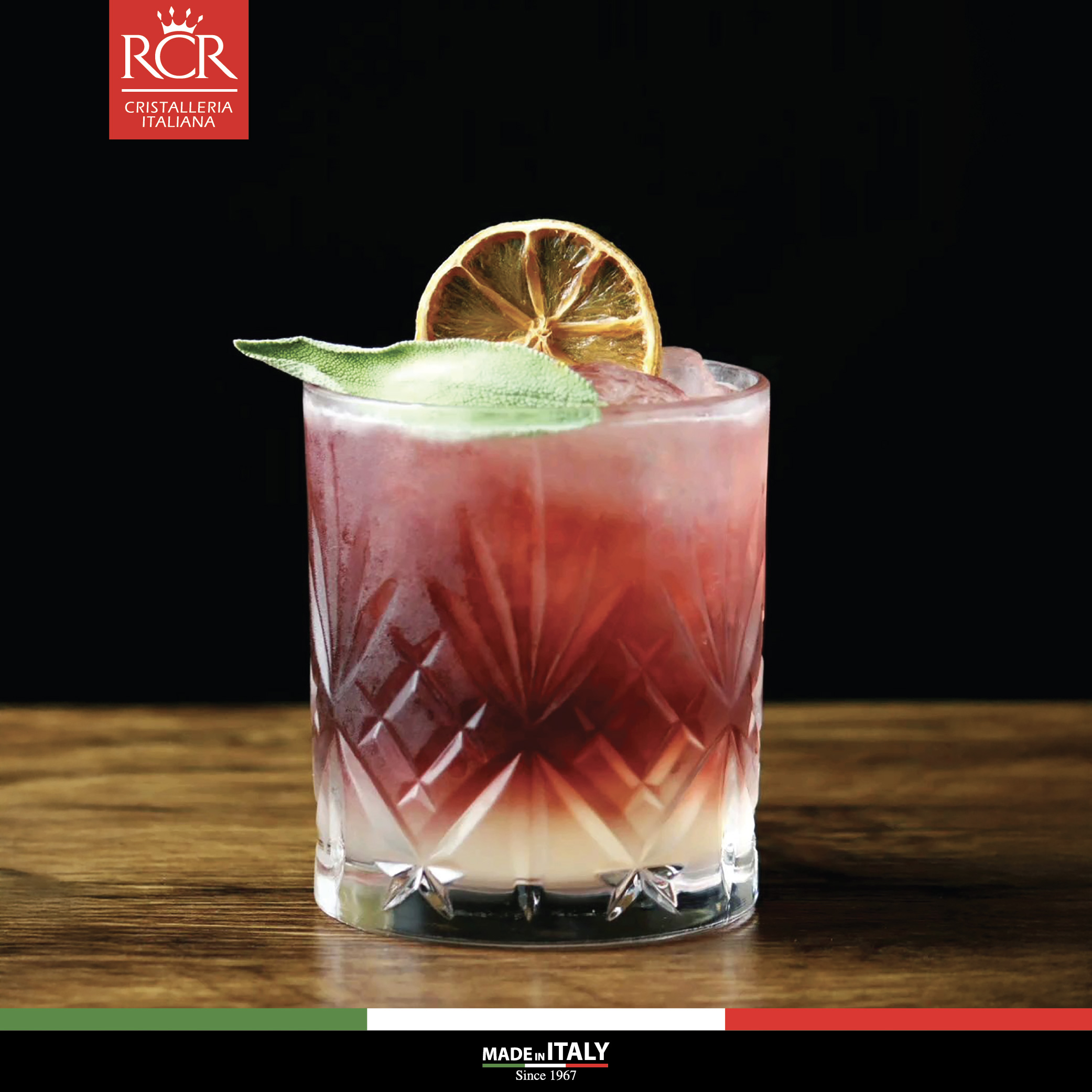 Ly Dof/ Ly Rock Uống Rượu Mạnh, Cocktail Thuỷ Tinh Pha Lê Không Chì Ý RCR Crystal – Melodia Dof Tumbler 240ml