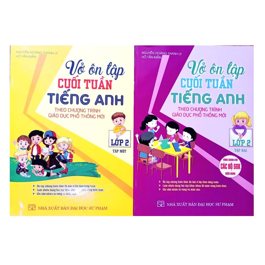 Sách - Combo Vở Ôn Tập Cuối Tuần Tiếng Anh Lớp 2 - Tập 1 và Tập 2