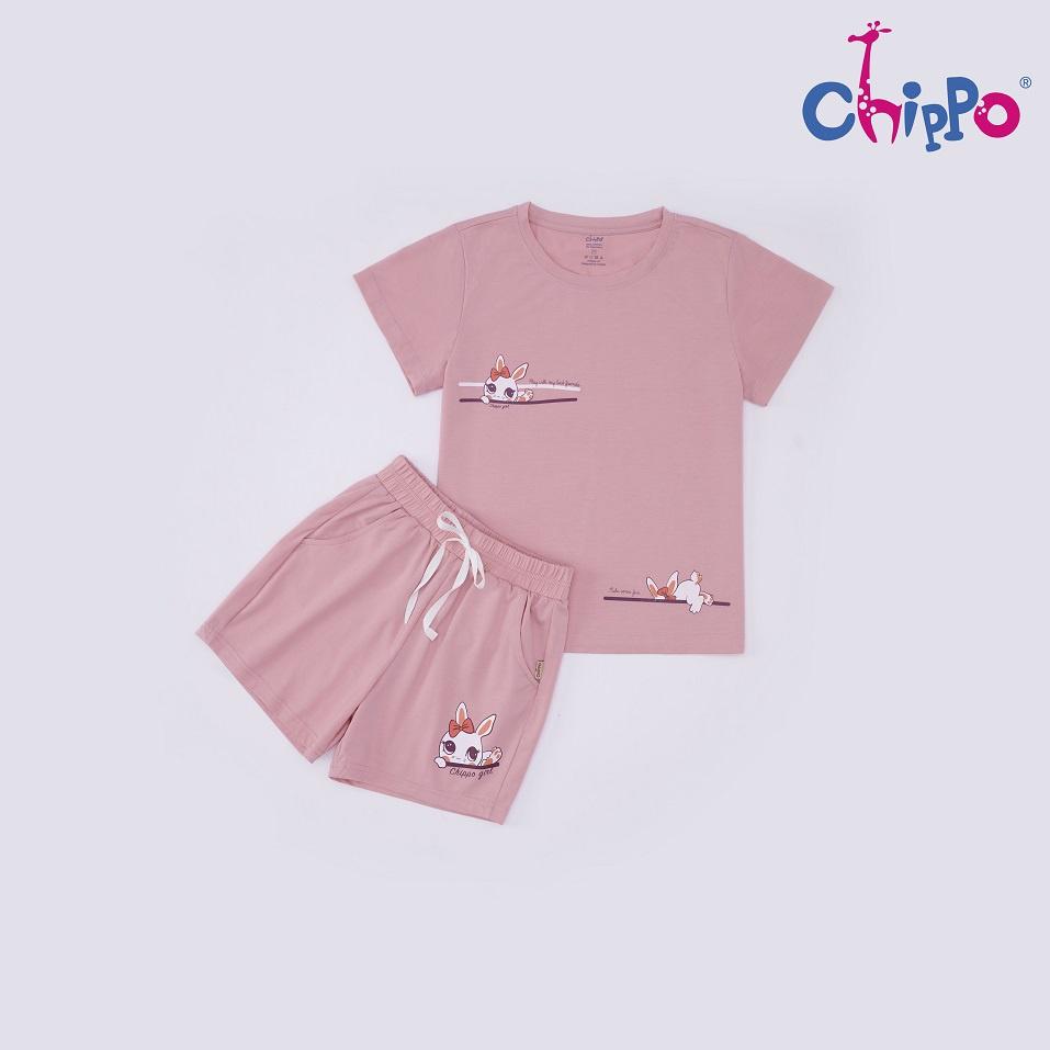 Set bộ hè Thỏ Fun Chippo cho bé Gái chất liệu 100% Cotton size 11 đến 14 tuổi (34-50Kg)