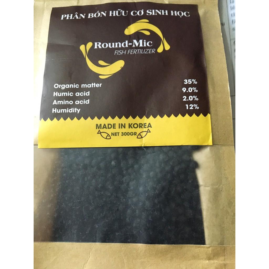 Phân cá hữu cơ sinh học round-mic Hàn quốc gói 300gr