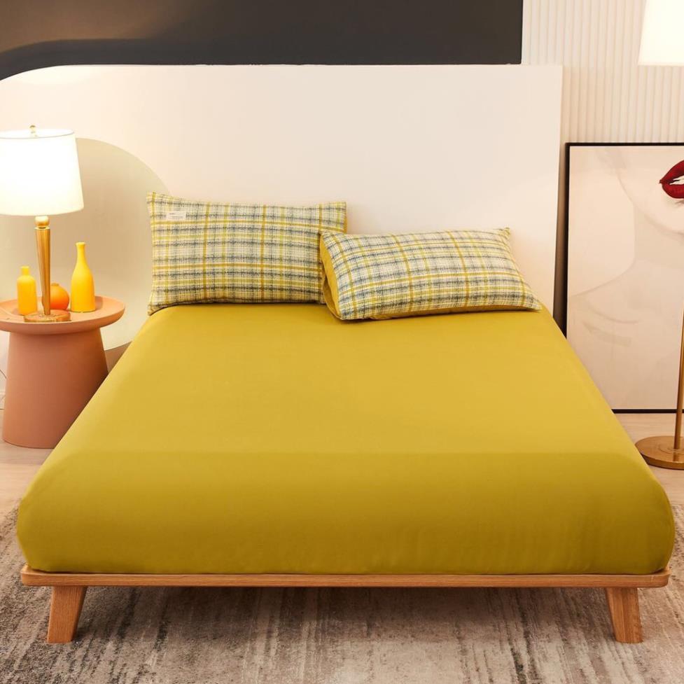 Bộ chăn ga gối Cotton TC kẻ sọc caro 4 món đủ kích thước 1m2 đến 2m*2m2