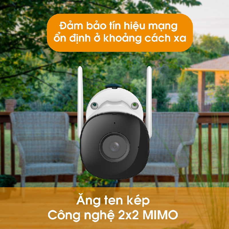 Camera IP ngoài trời IMOU BULLET 2C F22P F42P Full HD Wifi Hotspot, chống nước - Hàng chính hãng