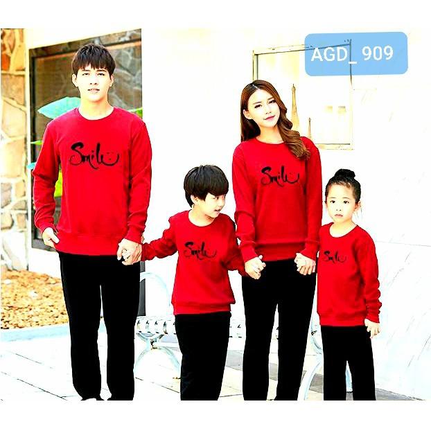 Áo đồng phục thu đông mẫu in smile - MÃ AGD909