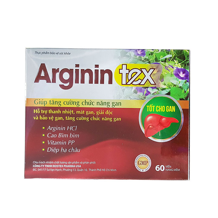 Viên uống Arginin Tex hỗ trợ thanh nhiệt, mát gan, giải độc bảo vệ gan tăng cường chức năng gan