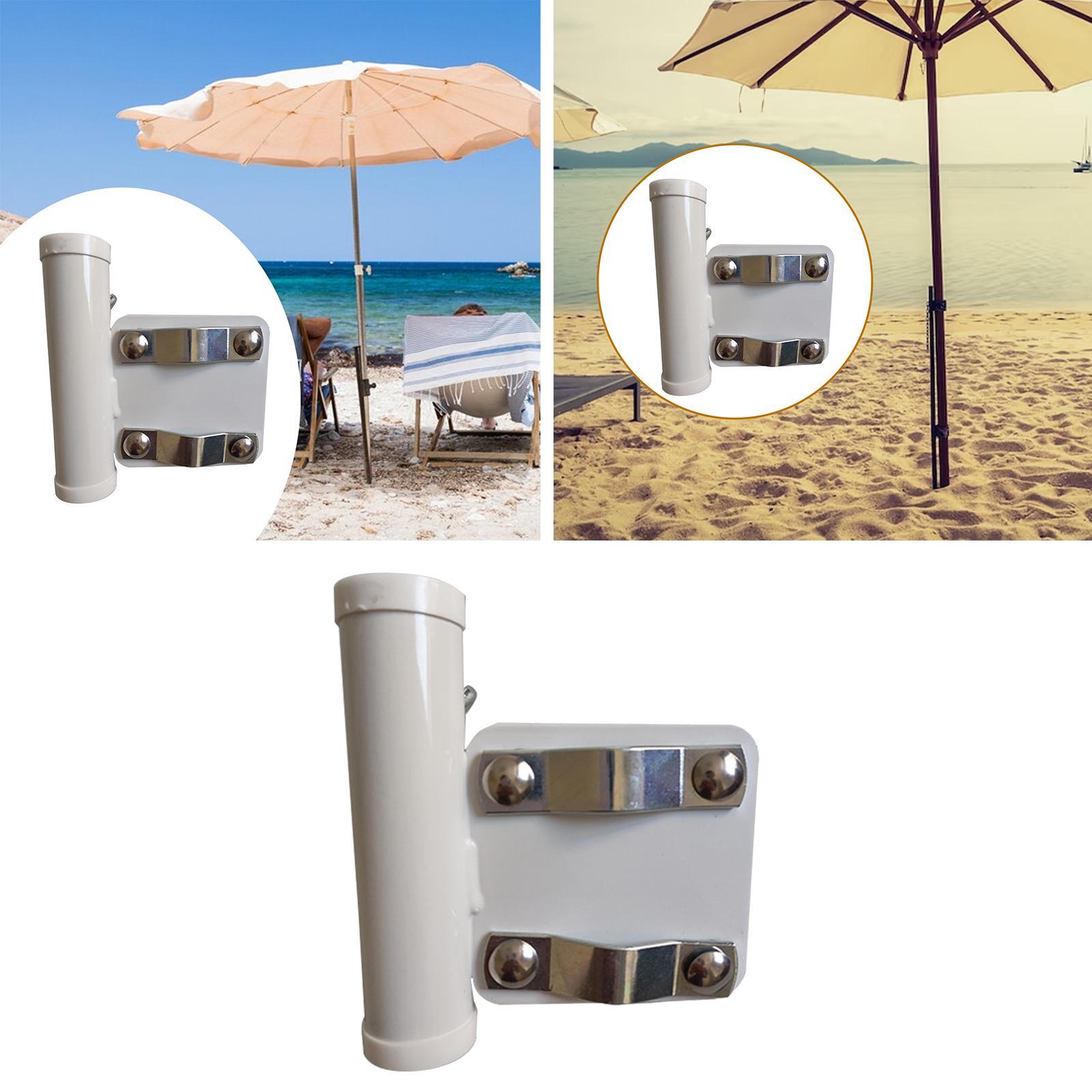 1 Piece Garden Umbrella Clamp Holder metal heavy duty umbrella Mount Clip Parasol Holder Sturdy Bracket Fixed Clip for Deck Railing Outdoor Fence