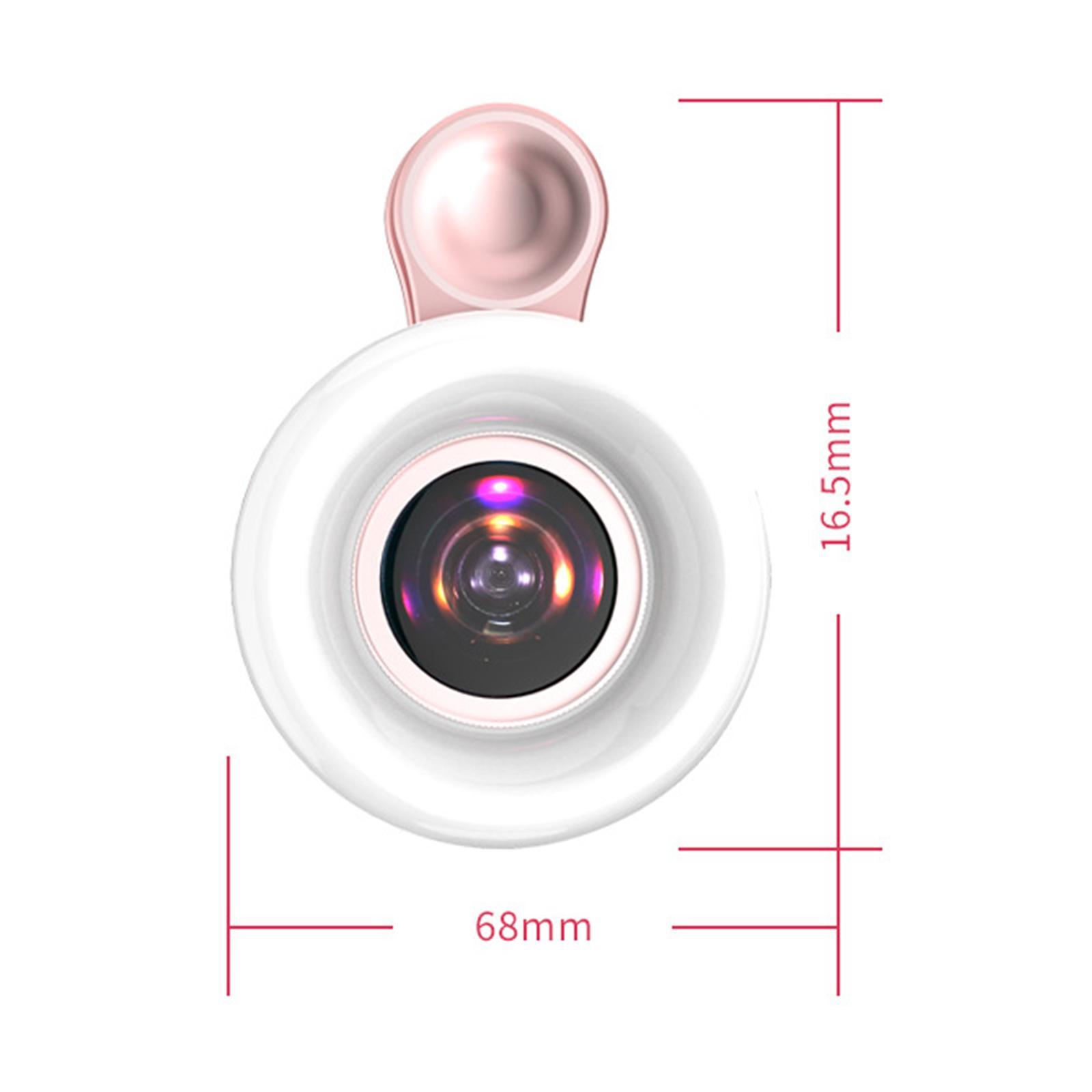 Universal Mobile Phone Fill Light 15x Lens Wide for Android Pink