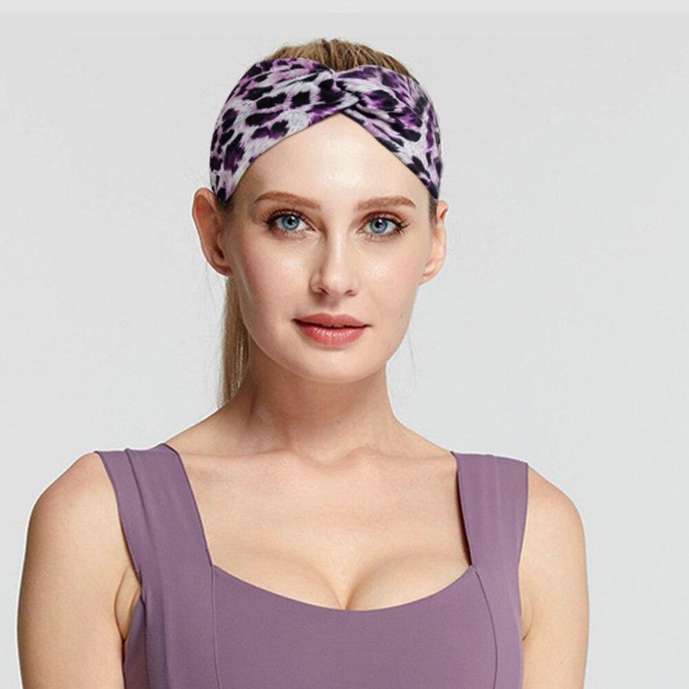 Absorbent Sport Sweat Headband Outdoor For Men Women Yoga Hair Bands Sweatband Leopard Yoga Cycling Running Sports Accessories