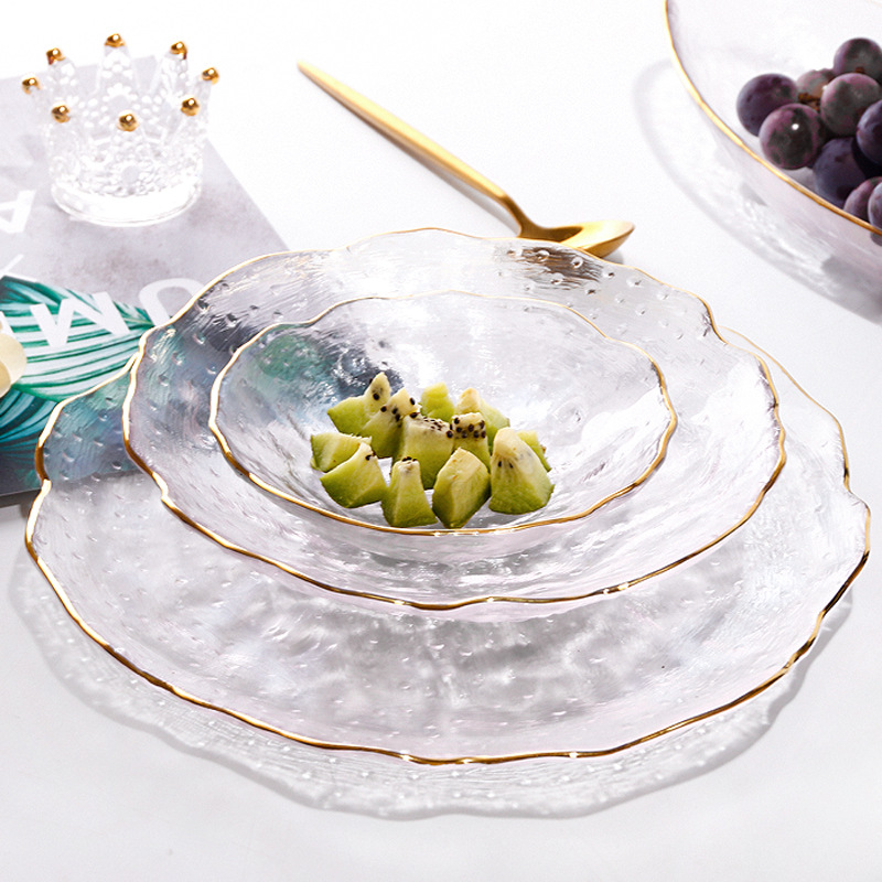 Đĩa Thủy Tinh BOROSILICATE Chịu Nhiệt Cao Kiểu Châu Âu Combo 3 Sets LUXURY - Hàng Nhập Khẩu