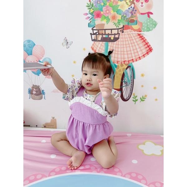 Body Yếm Tím Phối Hoa Xinh Xắn