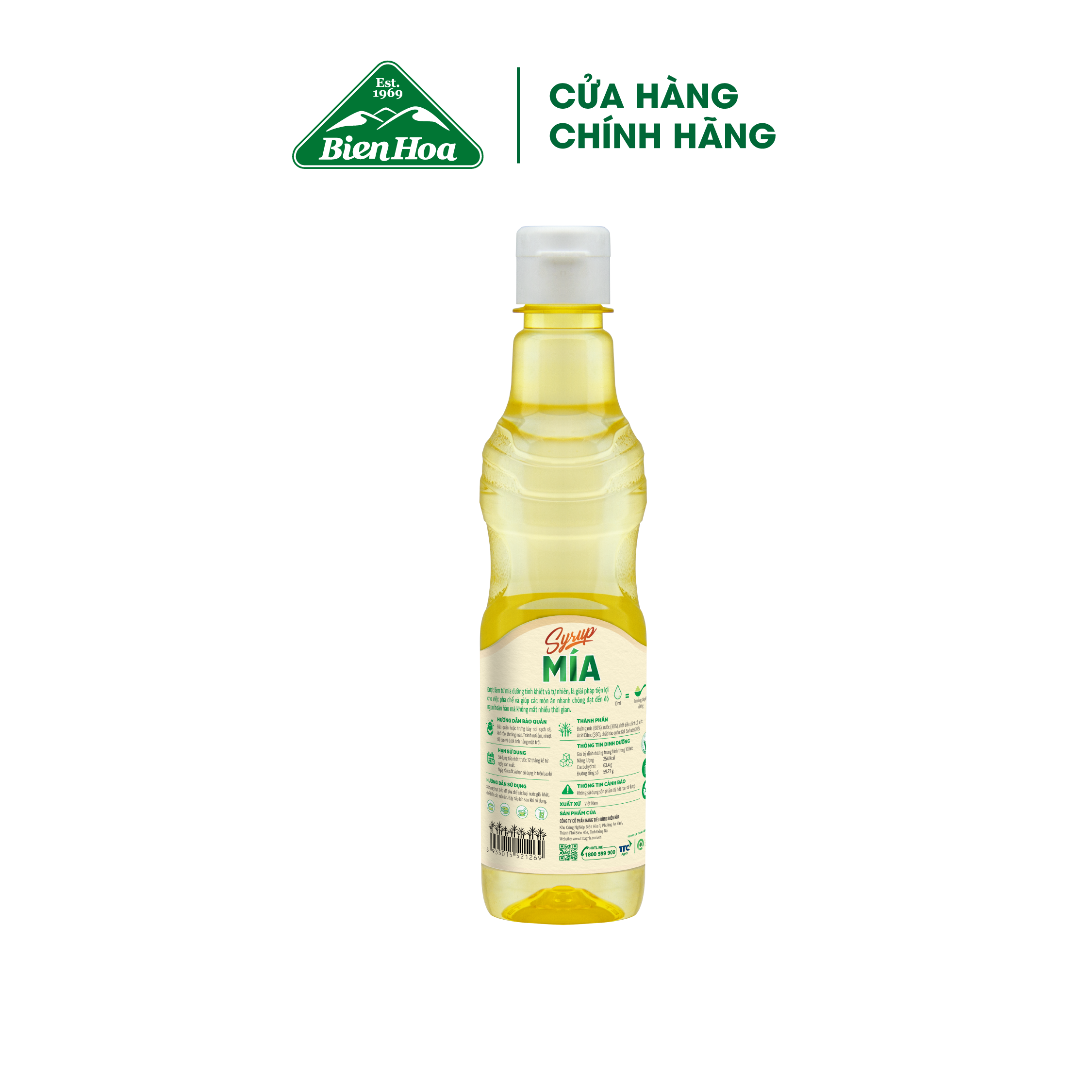 Combo 6 Chai Syrup Mía Biên Hòa 700ml/Chai