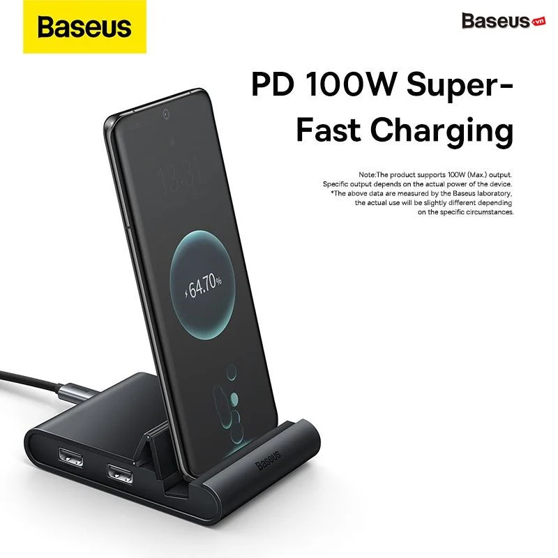 Hub Mở Rộng Đa Năng Baseus Mate Docking Type-C Mobile Phone Intelligent HUB Docking Station Pro - hàng chính hãng