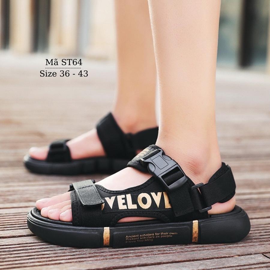 Sandal nam đi học mềm êm chống trơn có quai hậu size to phù hợp cho trẻ em học sinh 10 đến 18 tuổi chân ngoại cỡ LIMIBABY ST64