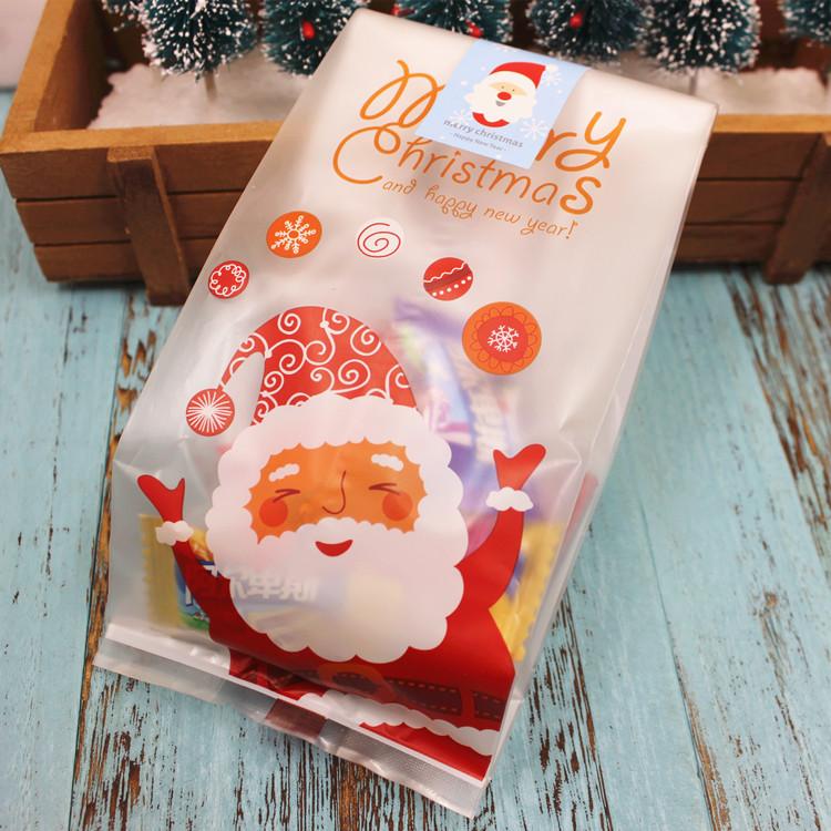 Bộ 50 Giáng Sinh Ông Già Noel Túi Quà Giáng Sinh Túi Quà Giáng Năm Mới 2023 Bánh Quy Kẹo Bao Bì Túi 23*8Cm