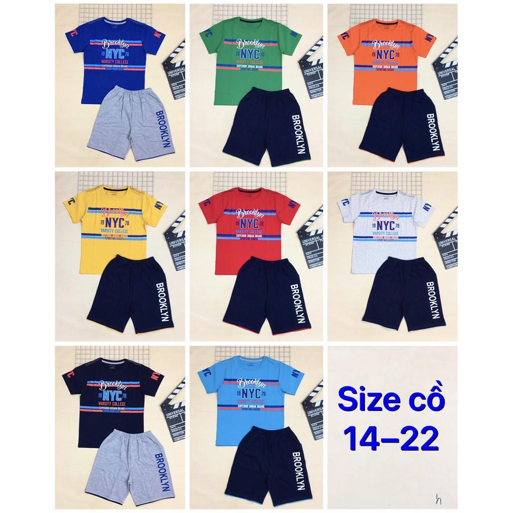 Bô cotton bé trai size 14-22
