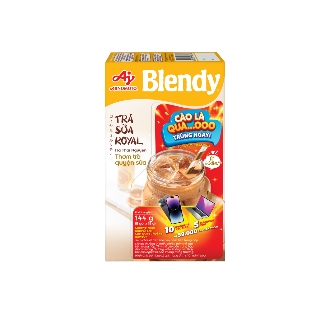 [BAO BÌ TRÚNG THƯỞNG] Combo 2 Trà sữa Royal Blendy 144g