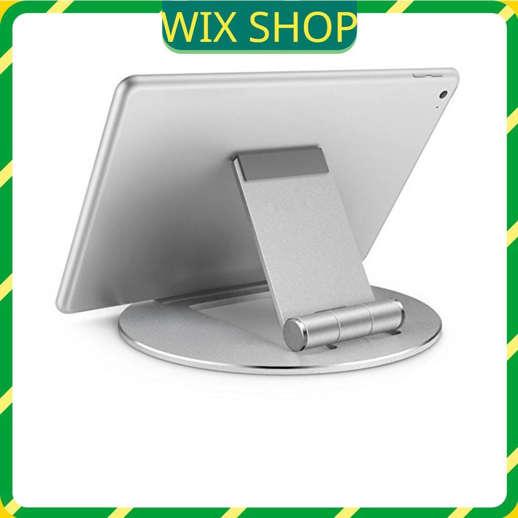 Giá đỡ điện thoại ipad, đế tròn để bàn, gấp gọn