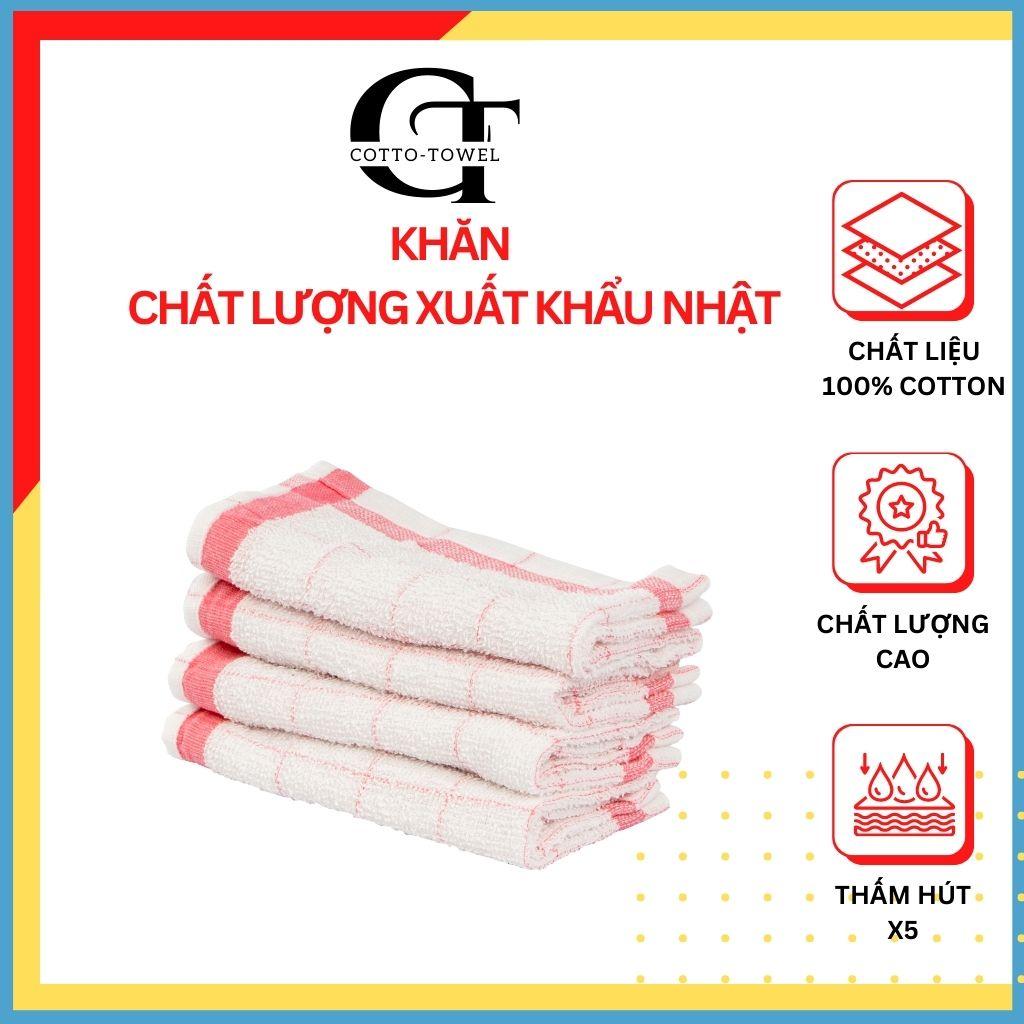 Khăn lau bếp HÀNG XUẤT NHẬT 100% Cotton Siêu Thấm hút