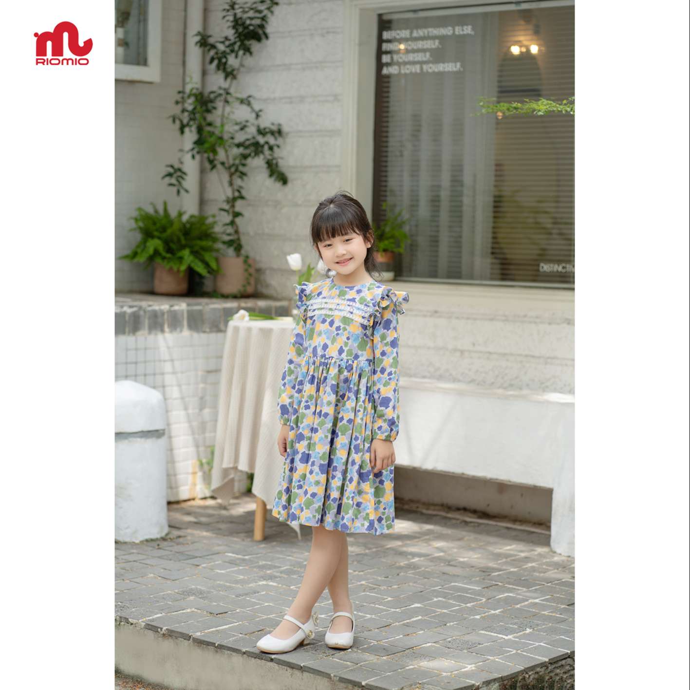 Váy hoa bé gái thu đông Riomio size 15-40 kg kiểu dáng baby doll công chúa mềm mại xinh xắn cho bé kèm quà tặng - RV293