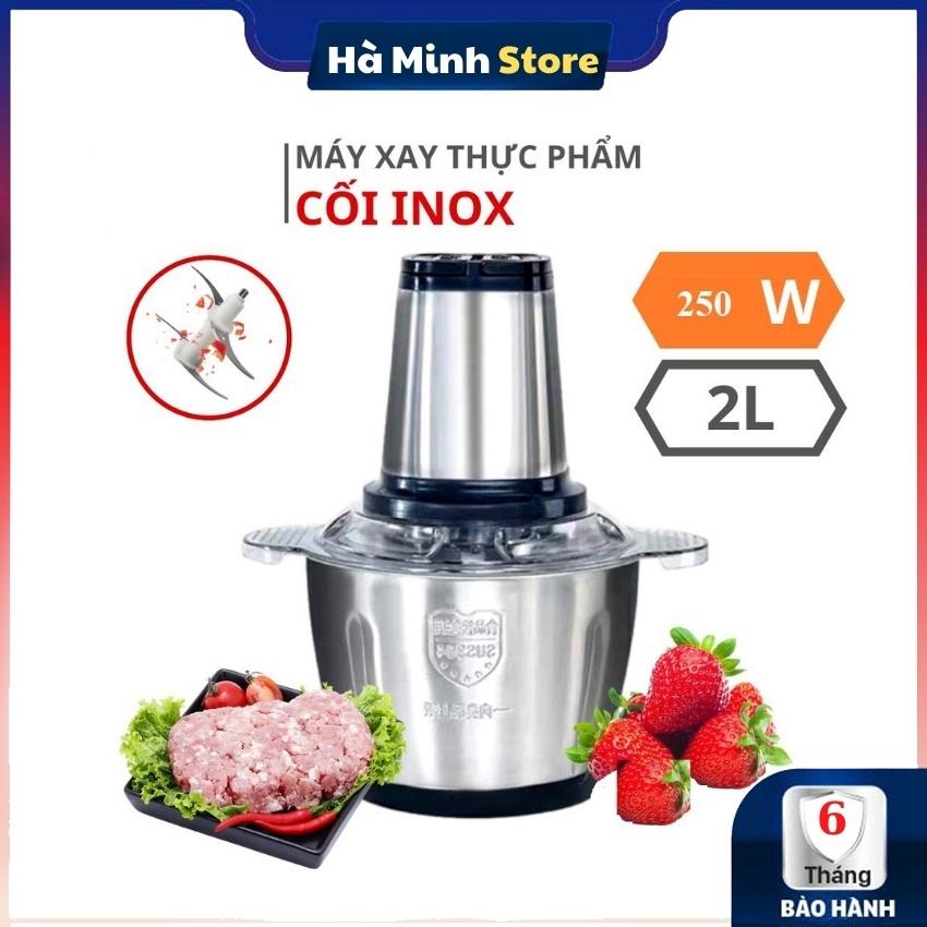 Máy Xay Thịt Đa Năng 4 Lưỡi Cối INOX 304 Cao Cấp, Máy Xay Cua, Cá Công Suất 300w Bảo Hành 6 Tháng