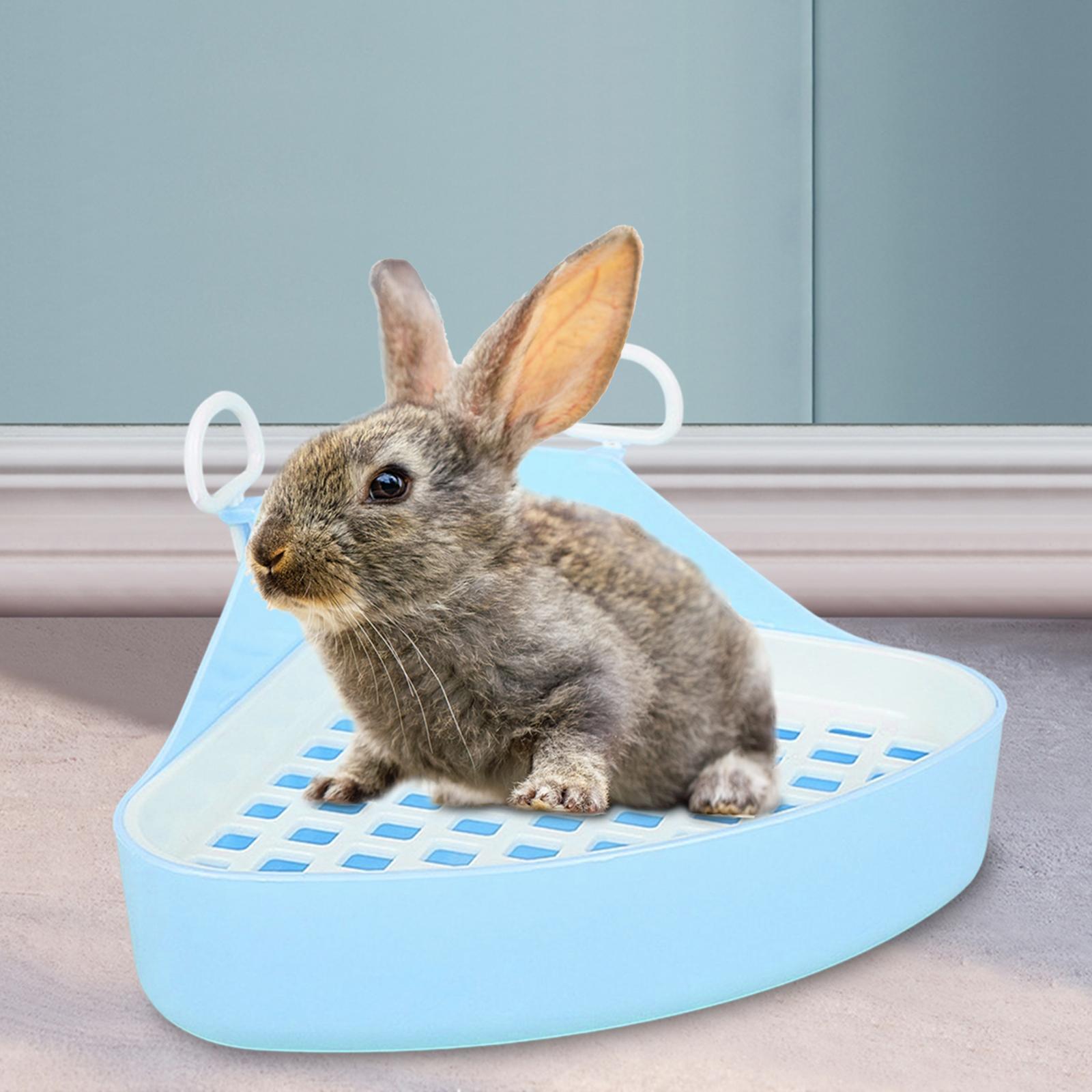 Triangle Potty Trainer Pet Pan Corner Litter Box for Hedgehog Ferret Hamster Bunny