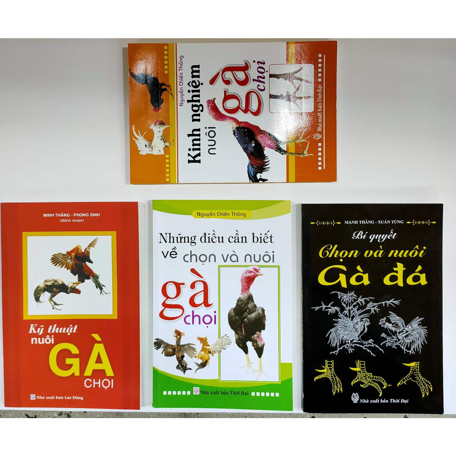 Bí quyết chọn nuôi gà đá - Những điều cần biết về chọn và nuôi gà chọi - Kỹ Thuật nuôi gà chọi - Kinh nghiệm nuôi gà chọi (4 cuốn)