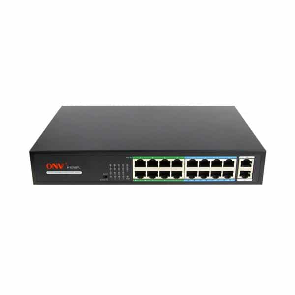 Switch Poe 16 Port ONV H1016PLS 16x10/100M PoE Port + 2 Uplink Port-HÀNG CHÍNH HÃNG