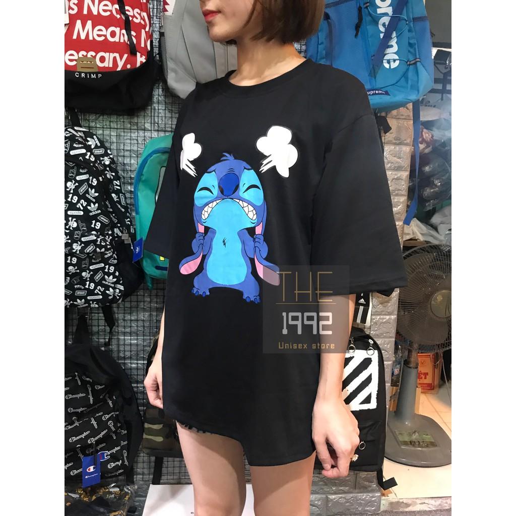 Áo thun áo phông tay lỡ Unisex nam nữ STITCH 2 màu full size M L XL THE 1992