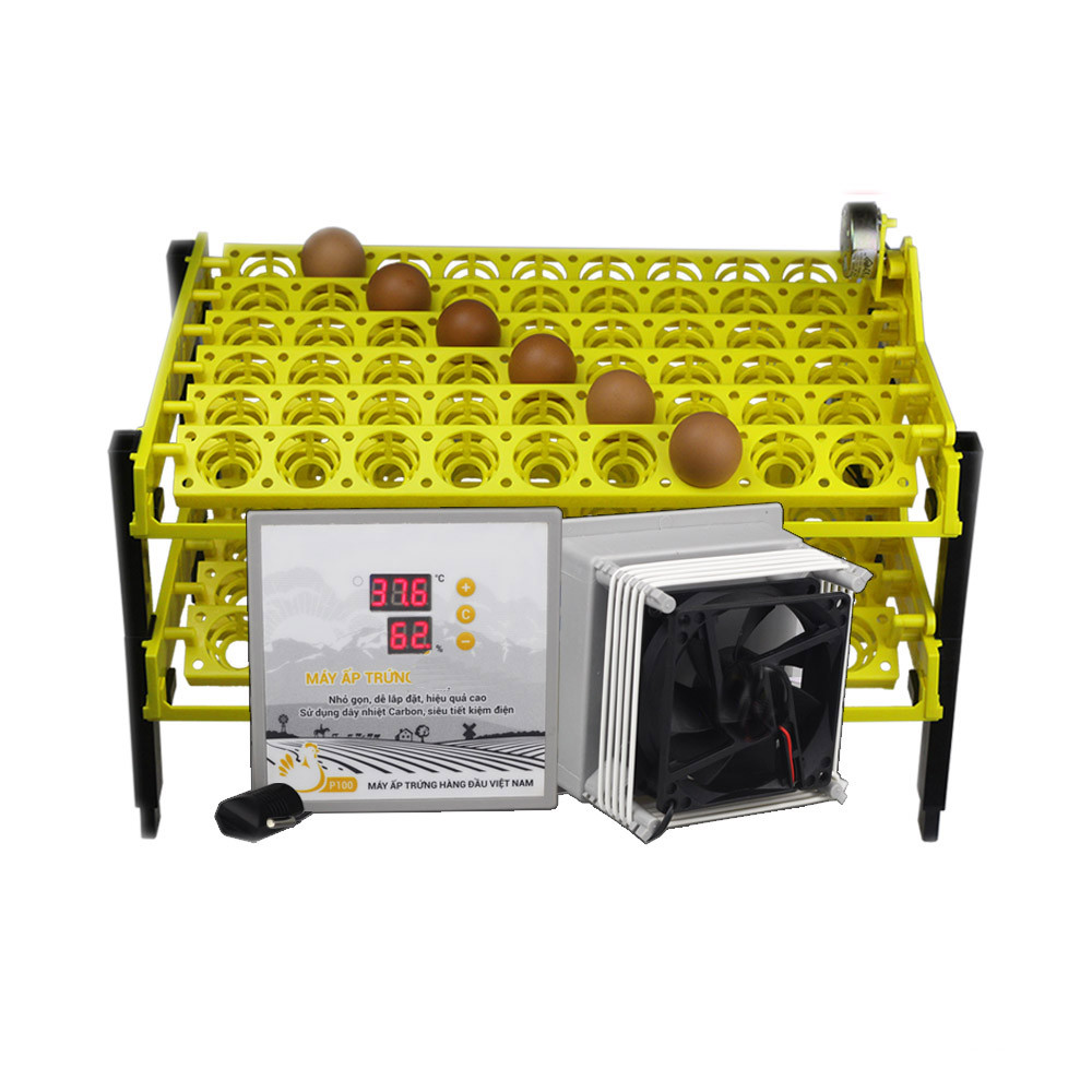 Máy ấp trứng mini P100 + Khay đảo trứng tự động 108 quả