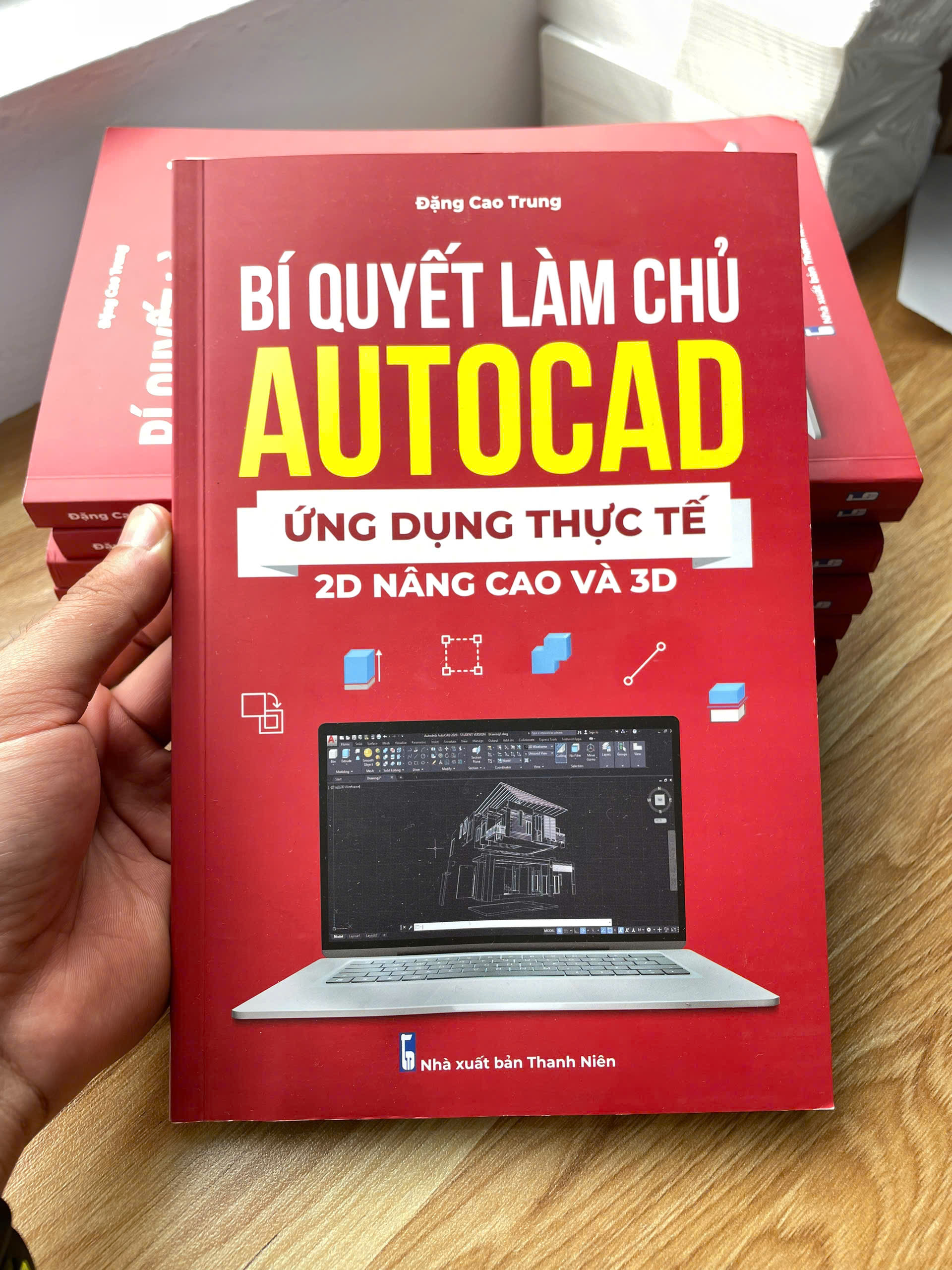 Sách Autocad 2D Nâng Cao Và 3D Xuất Bản Chính Hãng, In Màu, Có Tặng Kèm Video Hướng Dẫn