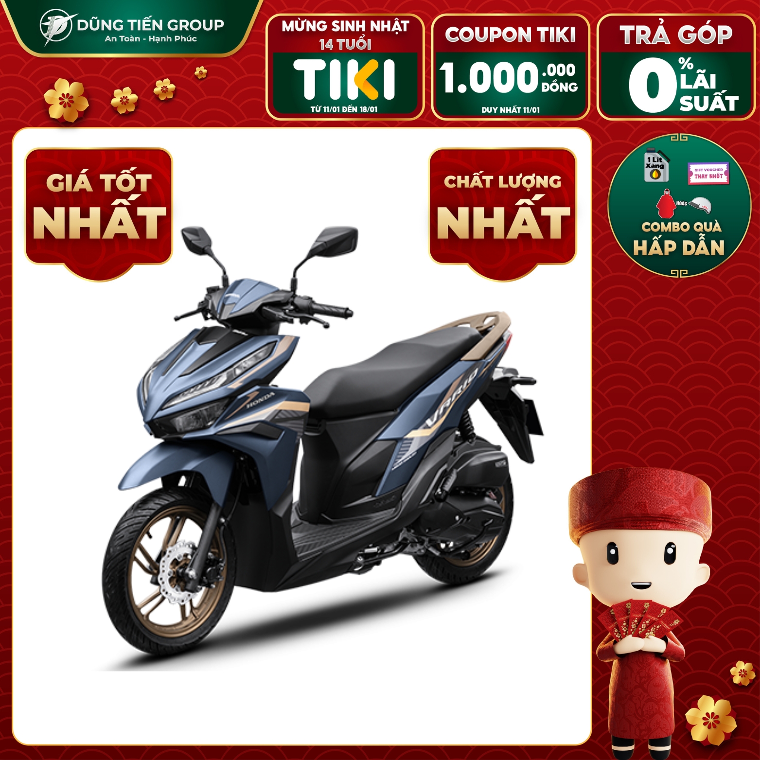 Xe Máy Honda Vario 125 Phiên Bản Thể Thao 2024