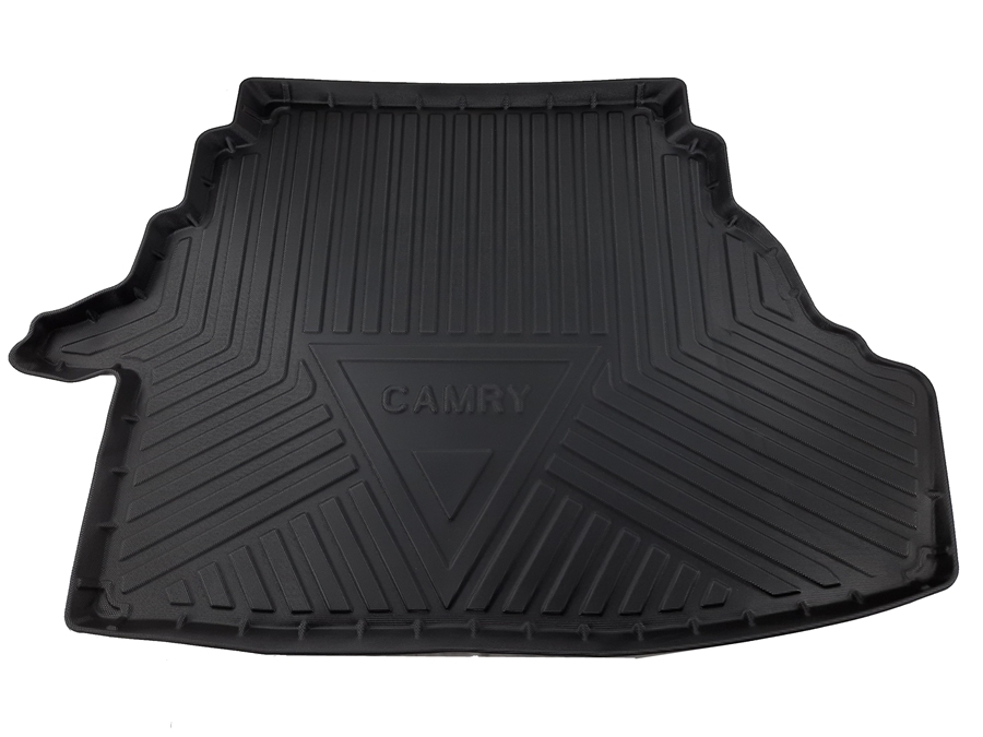 Thảm lót cốp xe ô tô Toyota Camry 2006 - 2011 nhãn hiệu Macsim chất liệu TPV cao cấp màu đen hàng loại 2