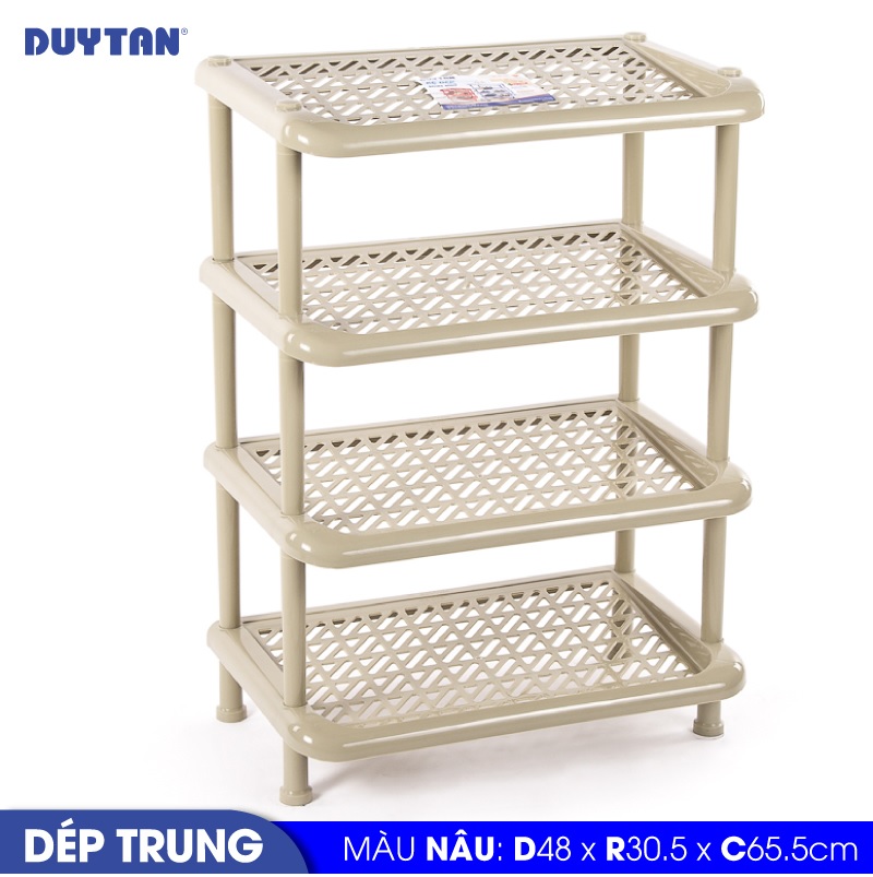 Kệ dép trung nhựa Duy Tân 4 tầng (48 x 30.5 x 65.5 cm) - 41736 - Giao màu ngẫu nhiên - Hàng chính hãng