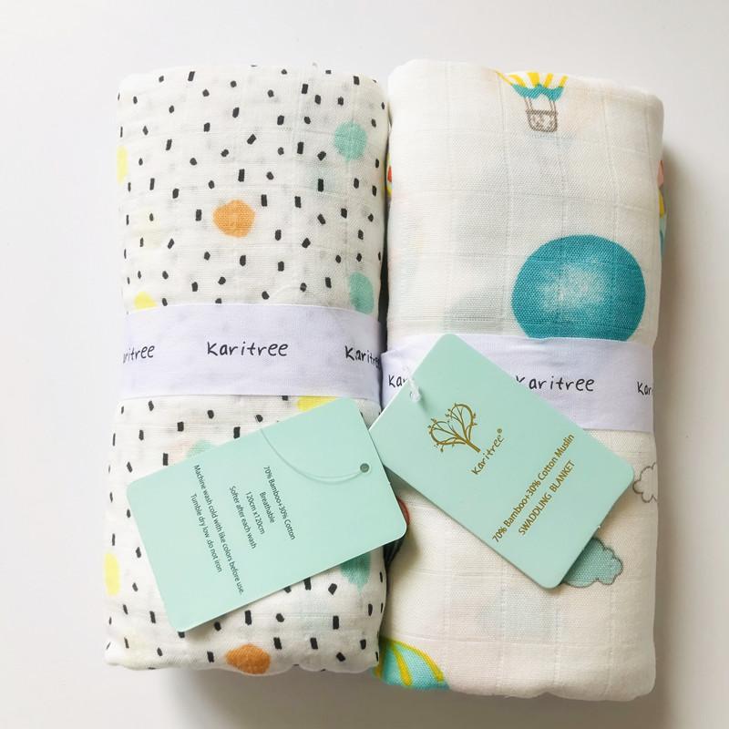 2 cái/cặp bé chăn Cotton Muslin Đầm chăn chất lượng tốt hơn Aden Anais tắm Bộ Chăn Trẻ Sơ Sinh Bọc