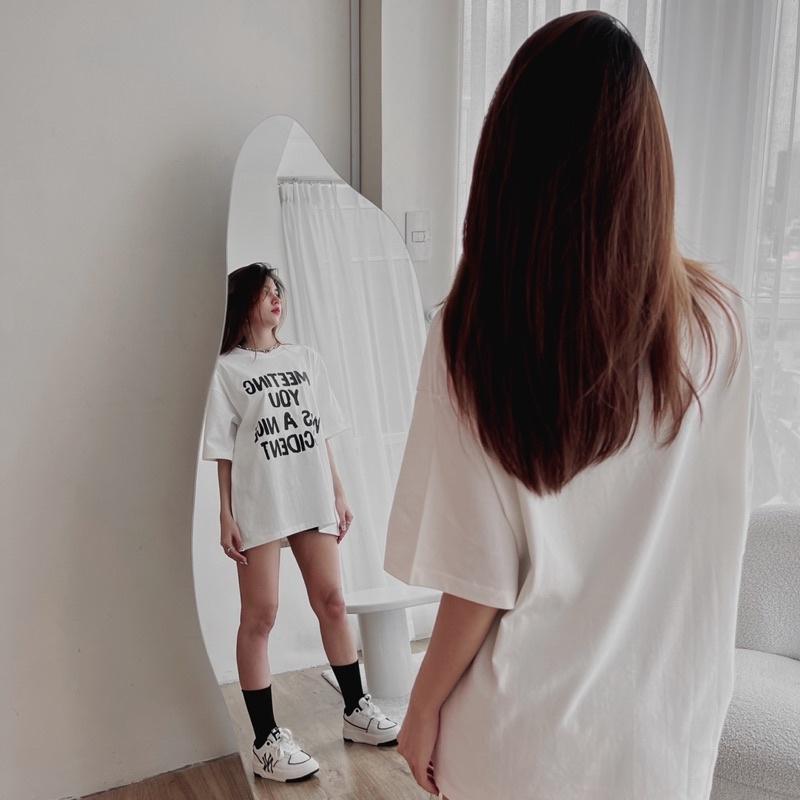 Áo thun ALTHOUGH form unisex, in chữ, chất vải Cotton 100% thoáng mát
