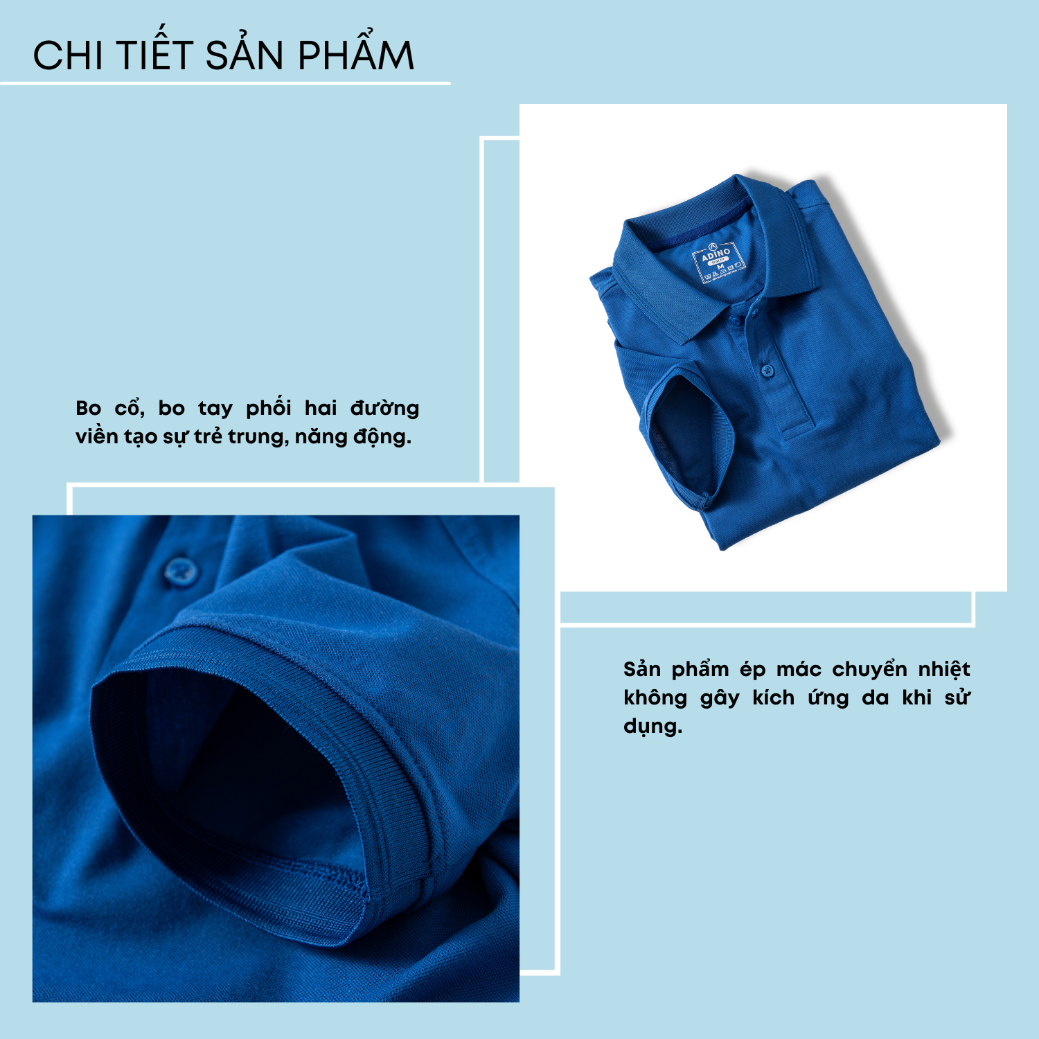 Áo polo nam màu xanh bích đậm phối viền chìm ADINO vải cotton polyester mềm dáng slimfit công sở trẻ trung năng động AP83