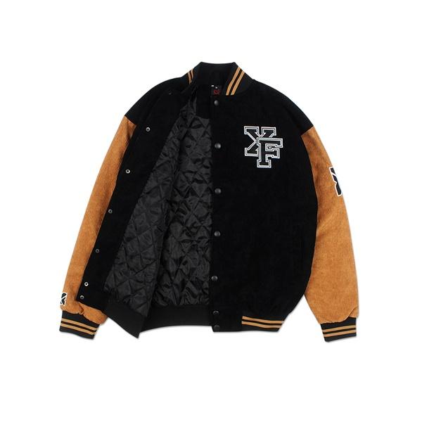 ÁO KHOÁC XF OVERSIZED BLACK/ BUFF ESSENTIAL VARSITY VER 2