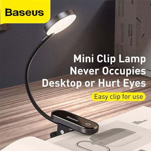 Đèn Đọc Sách Mini, Pin Sạc Tiện Dụng Comfort Reading Mini Clip Lamp Hàng Chính Hãng Baseus